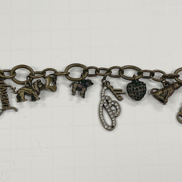 NEW MOON Signed Vintage Charm Bracelet - Picture 1 of 6